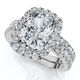 Ceritified 2.90Ct Cushion Diamond Engagement Ring Set 14k Gold or Pt Lab Grown