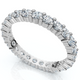 1 1/2 Ct Diamond Eternity Ring Women's Stackable 14k White Gold Band Lab Grown