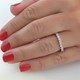 1 1/2 Ct Diamond Eternity Ring Women's Stackable 14k White Gold Band Lab Grown