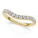 Curved Diamond Wedding Ring Enhanced 1/3Ct 14k Gold or Platinum Lab Grown