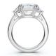 Certified 4.40Ct Emerald Diamond Engagement Ring 14k Gold or Platinum Lab Grown