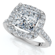 Certified 2 3/4Ct Princess Cut Diamond Engagement Wedding Ring Set 14k Lab Grown