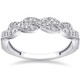 1/3 ct Diamond Infinity Vintage Wedding Ring 14K White Gold Lab Created