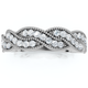 1/3 ct Diamond Infinity Vintage Wedding Ring 14K White Gold Lab Grown