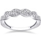 1/3 ct Diamond Infinity Vintage Wedding Ring 14K White Gold Lab Created