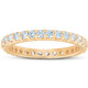 1 Ct Diamond Wedding Eternity Ring Lab Grown 14k Yellow Gold