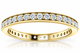 1/2 Ct Diamond Eternity Ring Womens Wedding Band 14k Yellow Gold EX3 Lab Grown