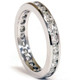 1 1/2ct Channel Set Lab Grown Diamond Eternity Ring 14K White Gold