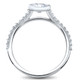 3/4ct Charlotte Lab Created Diamond Engagement Ring 14k White Gold