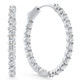 4Ct Diamond Hoops 14k Gold Women's Lab Grown Earrings 30mm Tall