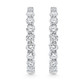 3Ct Round Diamond Hoops 14k Gold 1" Tall Lab Grown