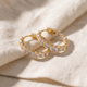 3Ct Round Diamond Hoops 14k Gold 1" Tall Lab Grown