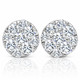 1/2Ct TW Round Cut Diamond Pave Studs Lab Grown 10k Yellow Gold Earrings