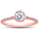 1ct Charlotte Diamond Engagement Ring 14k Rose Gold Lab Grown Bezel Round