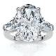 Certified 4 1/3Ct Oval & Baguette Diamond Engagement Ring 14k Gold/Pt Lab Grown