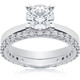 3/4ct Diamond Gabriella Engagement Ring Setting & Matching Eternity Wedding Band