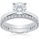 1 3/4 ct Lab Created Eco Freindly Diamond Engagement Ring & Matching Eternity