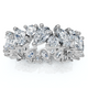 3Ct Pear & Round Diamond Eternity Ring 14k Gold or Platinum Lab Grown
