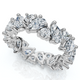 3Ct Pear & Round Diamond Eternity Ring 14k Gold or Platinum Lab Grown
