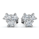 Mini Trio Diamond Studs 14k Gold Lab Grown Women's Earrings