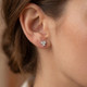 Mini Trio Diamond Studs 14k Gold Lab Grown Women's Earrings