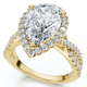 Certified 3Ct Pear Shape Diamond Engagement Ring 14k Gold or Platinum Lab Grown