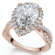 Certified 3Ct Pear Shape Diamond Engagement Ring 14k Gold or Platinum Lab Grown
