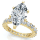 Certified 4.40Ct Marquise Eternity Engagement Ring 14k Gold or Pt Lab Grown