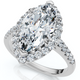 Certified 2.40Ct Marquise Halo Diamond Engagement Ring 14k Gold or Pt Lab Grown
