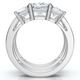3 1/2Ct Princess Cut Diamond Engagement Ring Set 14k Gold or Platinum Lab Grown