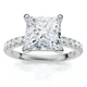 Certified 2 1/3Ct Princess Cut Diamond Engagement Ring 14k Gold or Pt Lab Grown