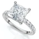 Certified 2 1/3Ct Princess Cut Diamond Engagement Ring 14k Gold or Pt Lab Grown
