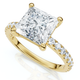 Certified 2 1/3Ct Princess Cut Diamond Engagement Ring 14k Gold or Pt Lab Grown