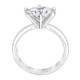 Certified 4Ct Round Diamond Solitaire Engagement Ring 14k Gold Lab Grown