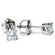 1/3ct Excellent Cut Diamond Studs With Screw Backs 14k White Gold Lab Grown