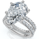 Certified 5.40Ct Pear Engagement Ring Wedding Band Set 14k Gold/Pt Lab Grown