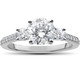 2 ct Round Diamond 3-Stone Lab Created Eco Friendly Engagement Ring White Gold