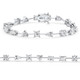 9Ct Mixed Cut Spaced Diamond Tennis Bracelet 14k Gold Lab Grown 7"