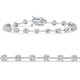 5Ct Spaced Diamond Tennis Bracelet 14k Gold Lab Grown 7"