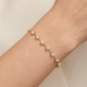 5Ct Spaced Diamond Tennis Bracelet 14k Gold Lab Grown 7"