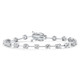 5Ct Spaced Diamond Tennis Bracelet 14k Gold Lab Grown 7"