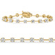 5Ct Spaced Diamond Tennis Bracelet 14k Gold Lab Grown 7"
