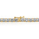 29 Ct Diamond Tennis Necklace 14K Yellow Gold 15" Lab Grown