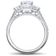 1 1/4 ct Round Diamond 3-Stone Lab Created Eco Friendly Engagement Ring White Gold