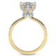 2 1/2Ct Oval Diamond Lab Grown Engagement Ring in White, Yellow or Rose Gold