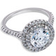 2 1/8 ct Double Halo Diamond Eco Friendly Lab Grown Engagement Ring 14k Gold
