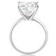 Certified 5Ct Princess Cut Diamond 14k White Gold Engagement Ring Lab Grown
