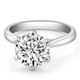 VS 2 1/2CT Lab Grown Diamond 6-Prong Solitaire Engagement Ring 14k White Gold VS 2 1/2CT Lab Grown Diamond 6-Prong Solitaire Engagement Ring 14k White Gold