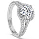 3Ct Halo Diamond Engagement Ring Split Band White, Yellow or Rose Gold Lab Grown