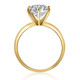 Certified 2 1/2CT Lab Grown Diamond Solitaire Thin Engagement Ring Yellow Gold
